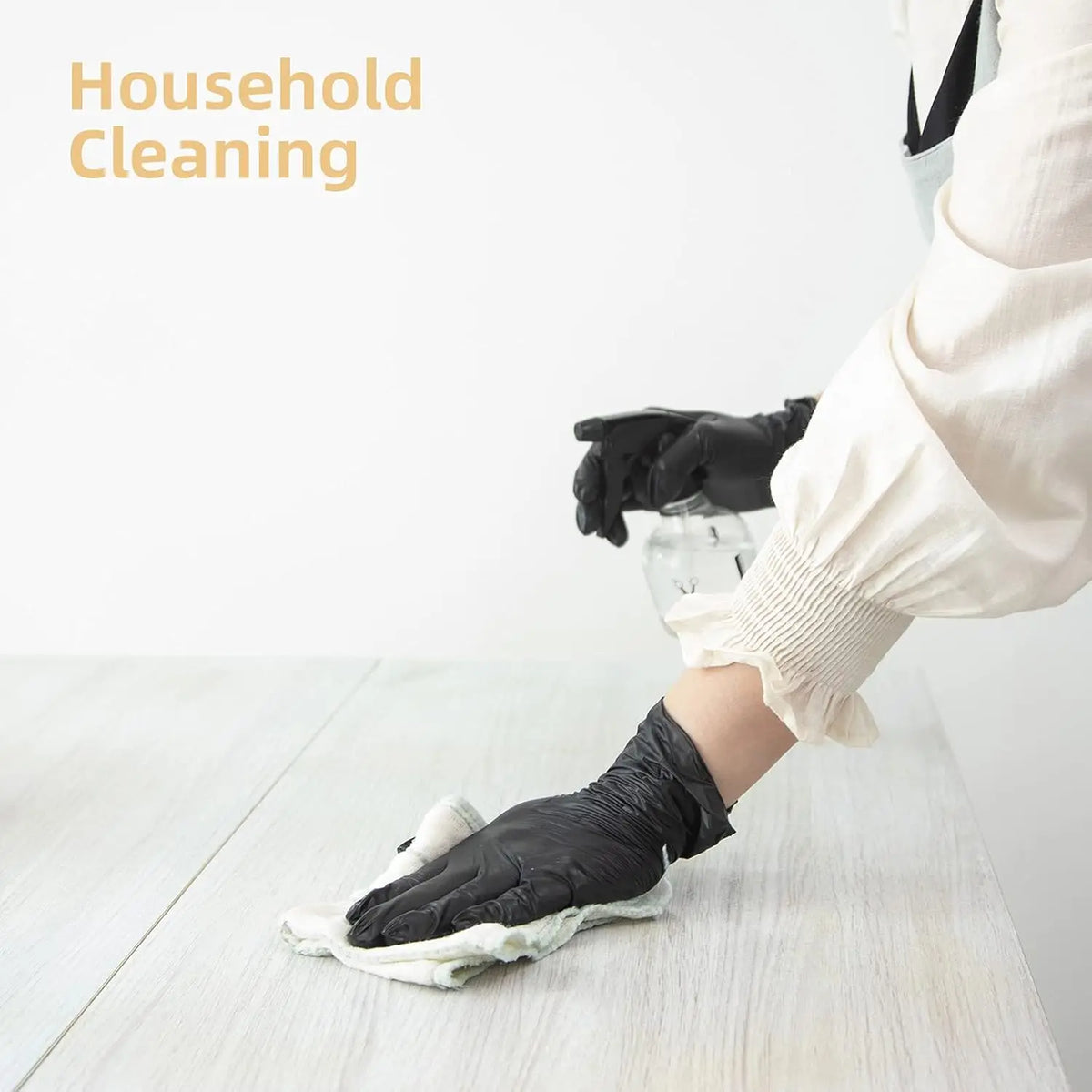 Black Disposable Vinyl Exam Gloves