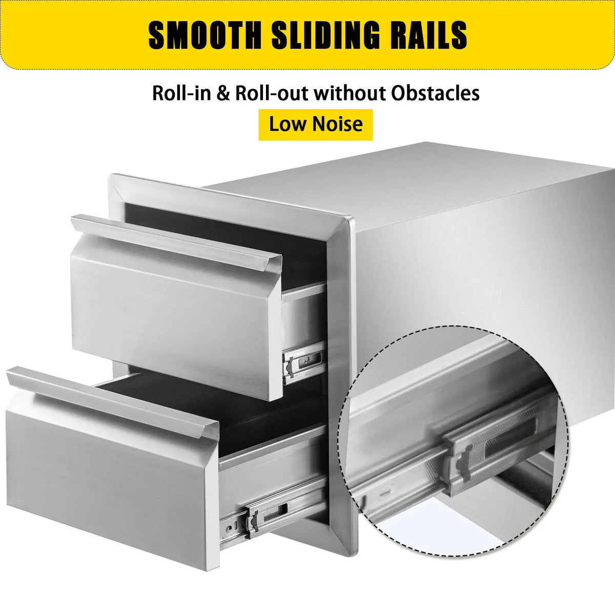 Stainless Steel Kitchen Multiple Access Drawer