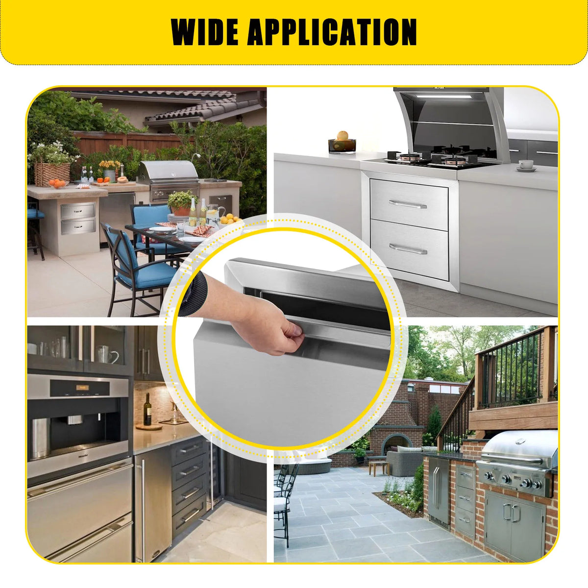 Stainless Steel Kitchen Multiple Access Drawer