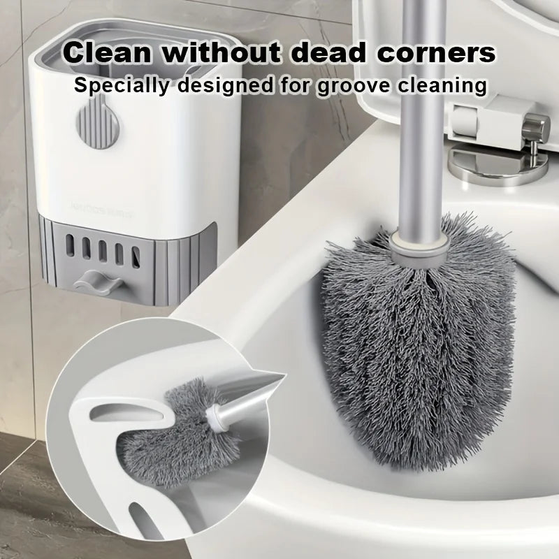 Wall-mounted toilet brush