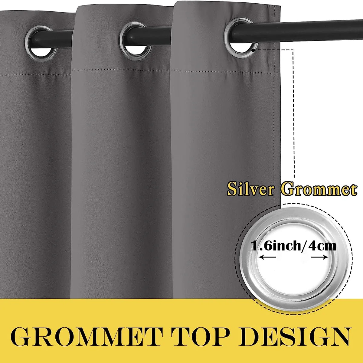 4 Piece Blackout Curtains