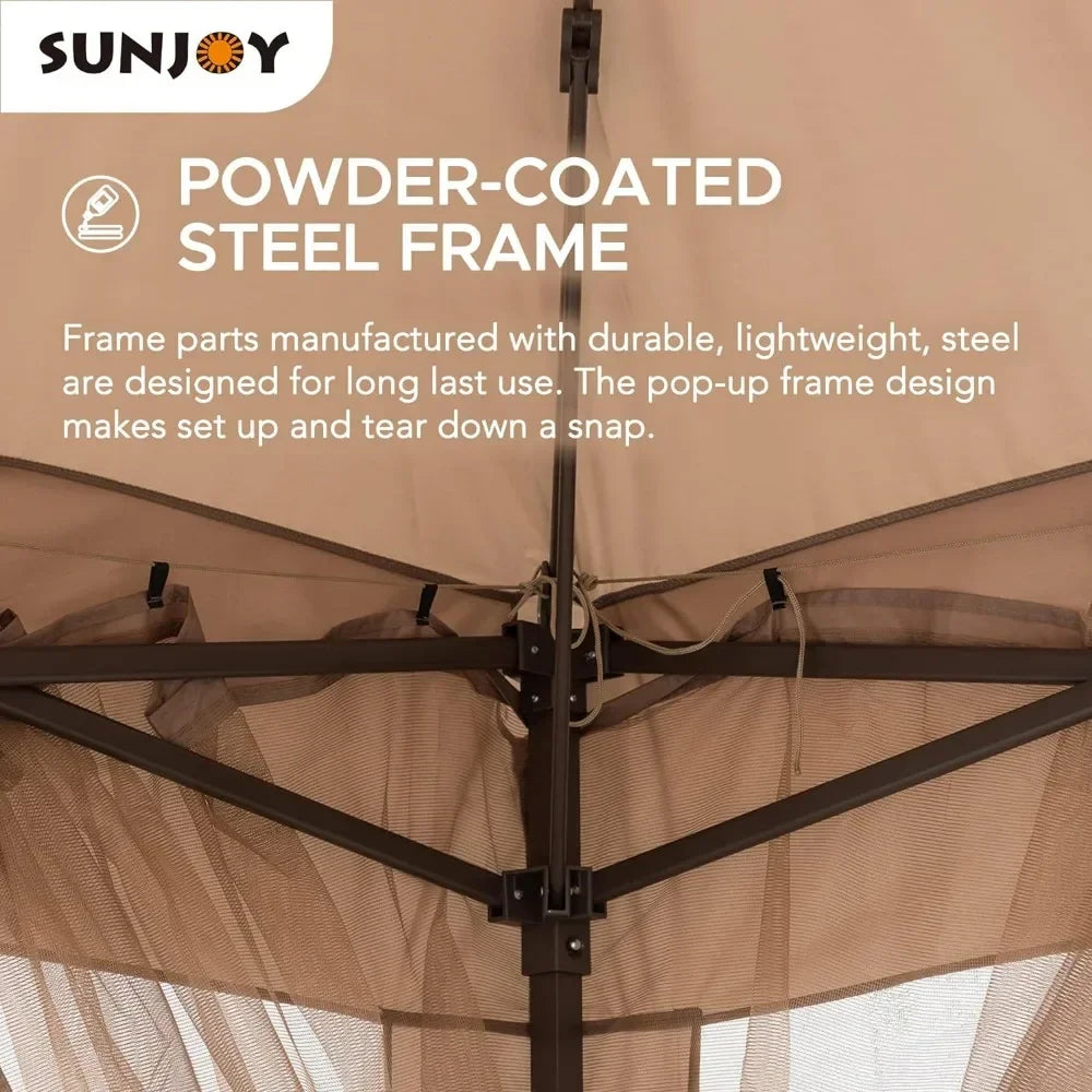 Portable Steel Frame 2-Tier Top Canopy/Tent