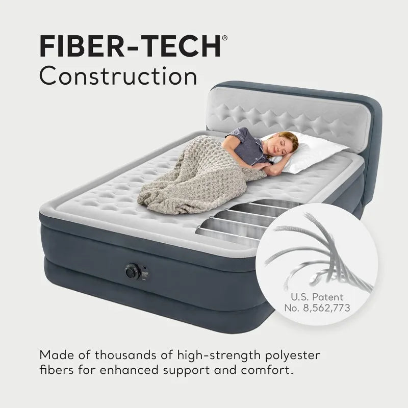 Deluxe Ultra Plush Air Mattress with Headboard