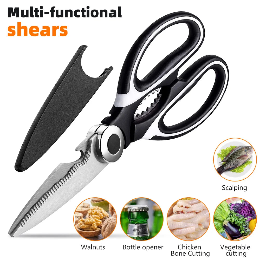 Multi-functional Kitchen Stainless Steel Scissors