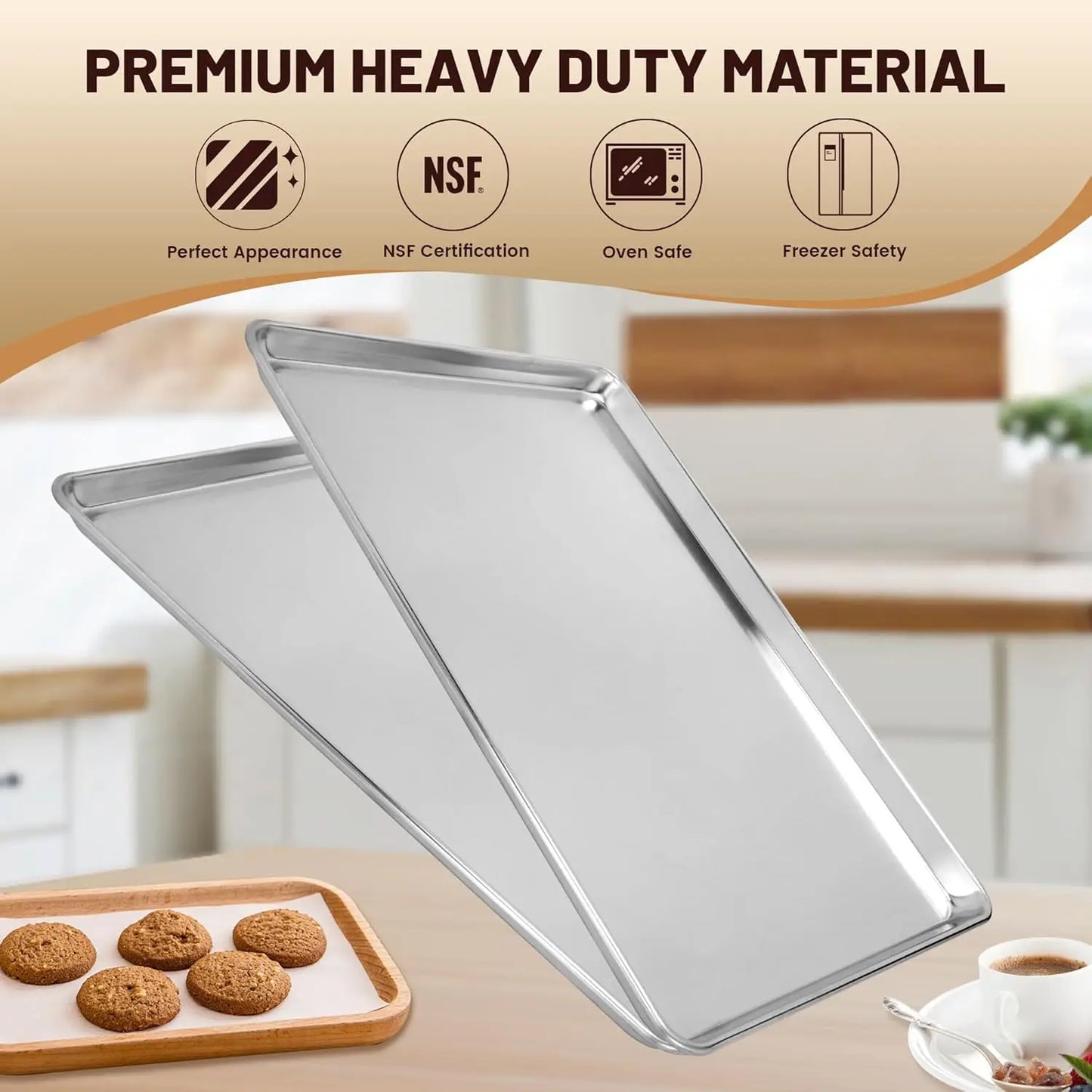 12 Pack Aluminum Baking Sheet Pan 6" × 18"