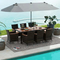 10 Piece Patio Rattan Dining Set