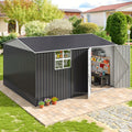 Outdoor Metal Storage Shed with Windows