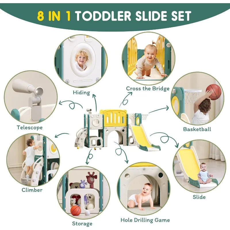 8 in 1 Toddler Slide Set