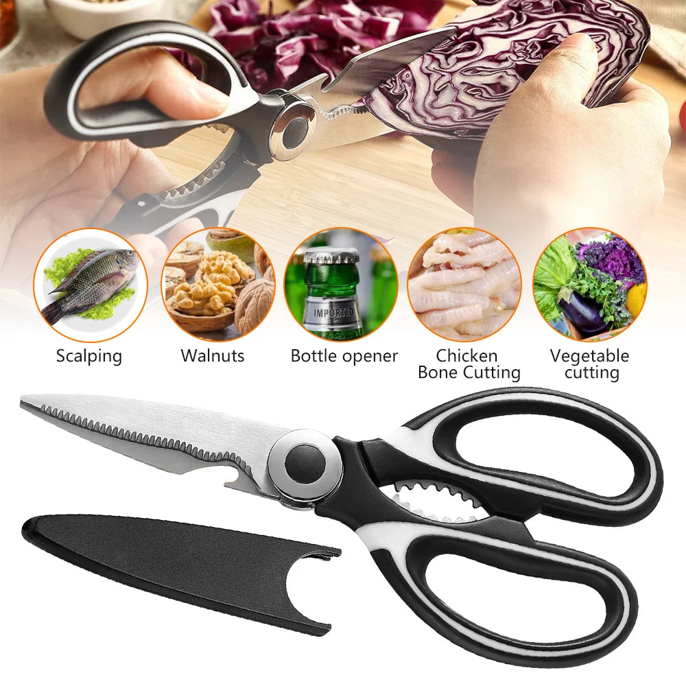 Multi-functional Kitchen Stainless Steel Scissors