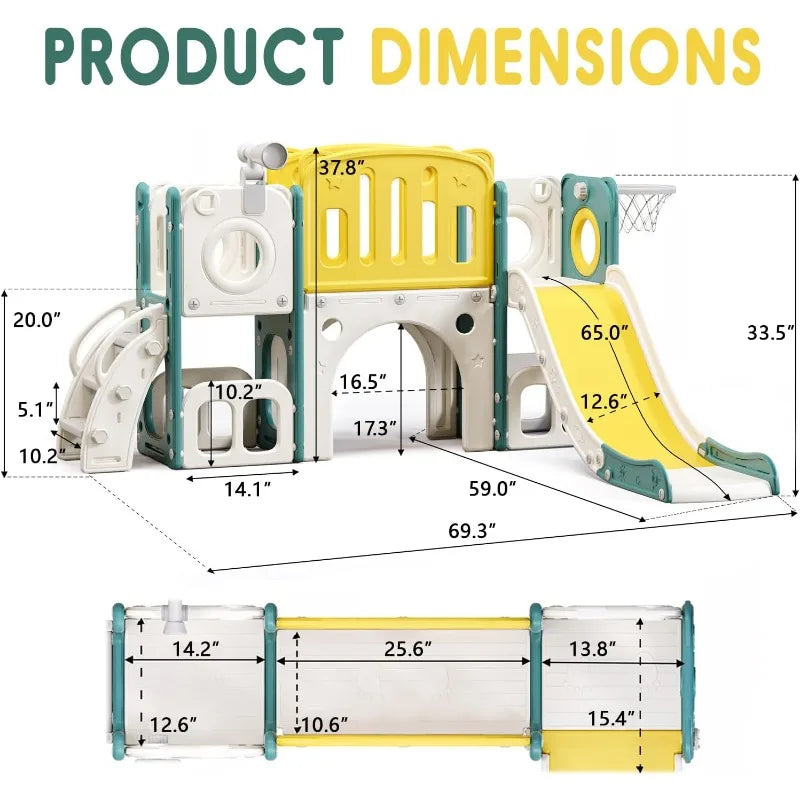 8 in 1 Toddler Slide Set