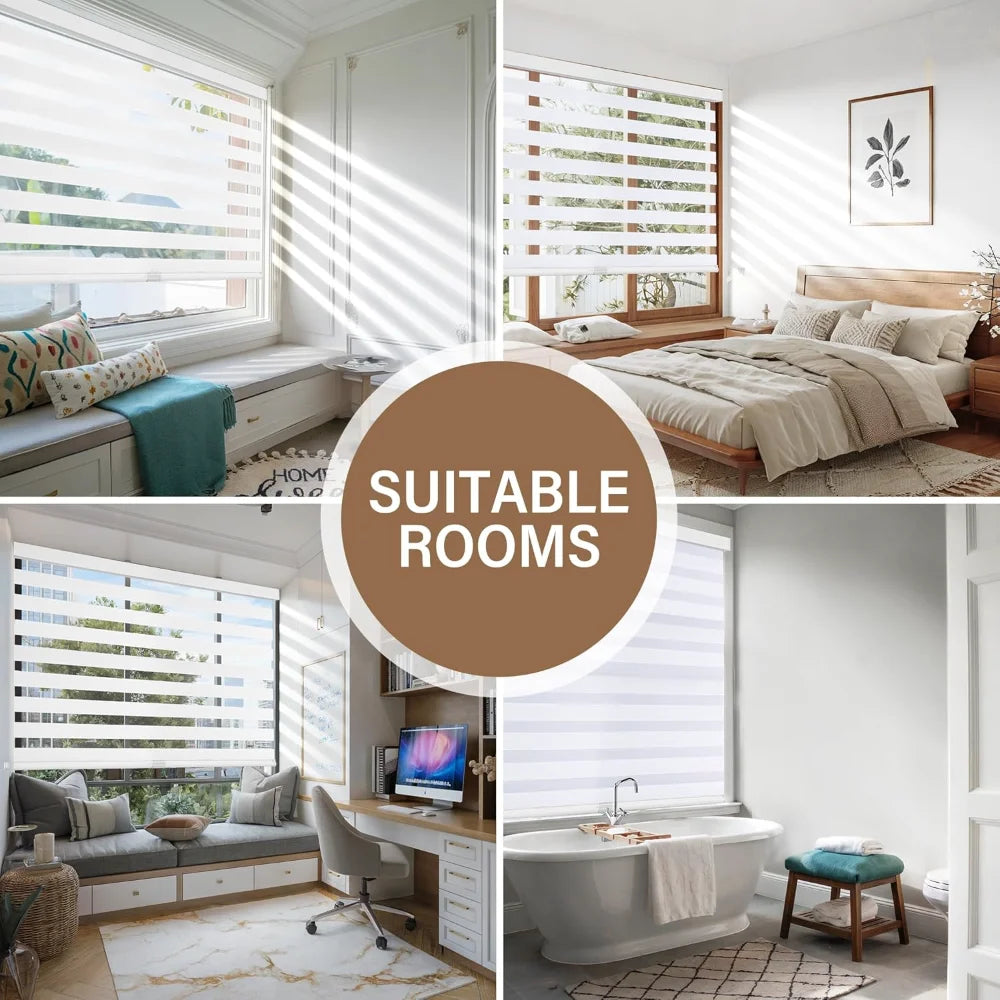 Cordless Zebra Blinds for Windows