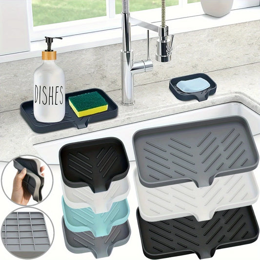 Sink Soap Sponge Holder with Drain Tray