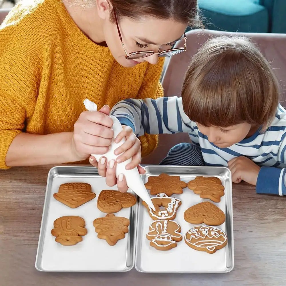 6 Pack Stainless Steel Baking Sheet Set
