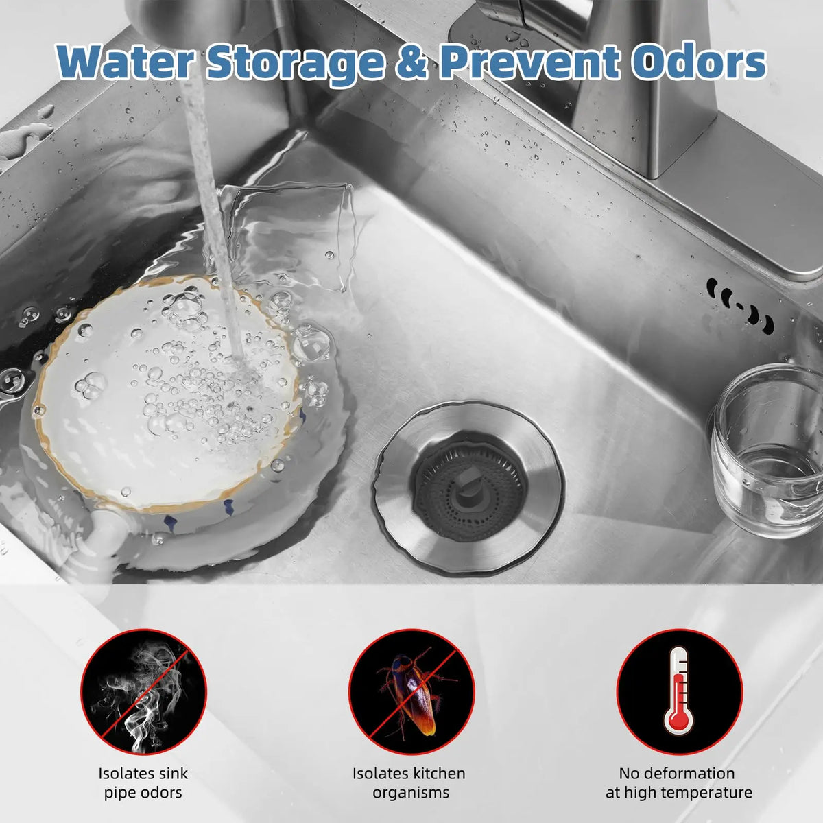 Universal Kitchen Sink Stopper Strainer Combo