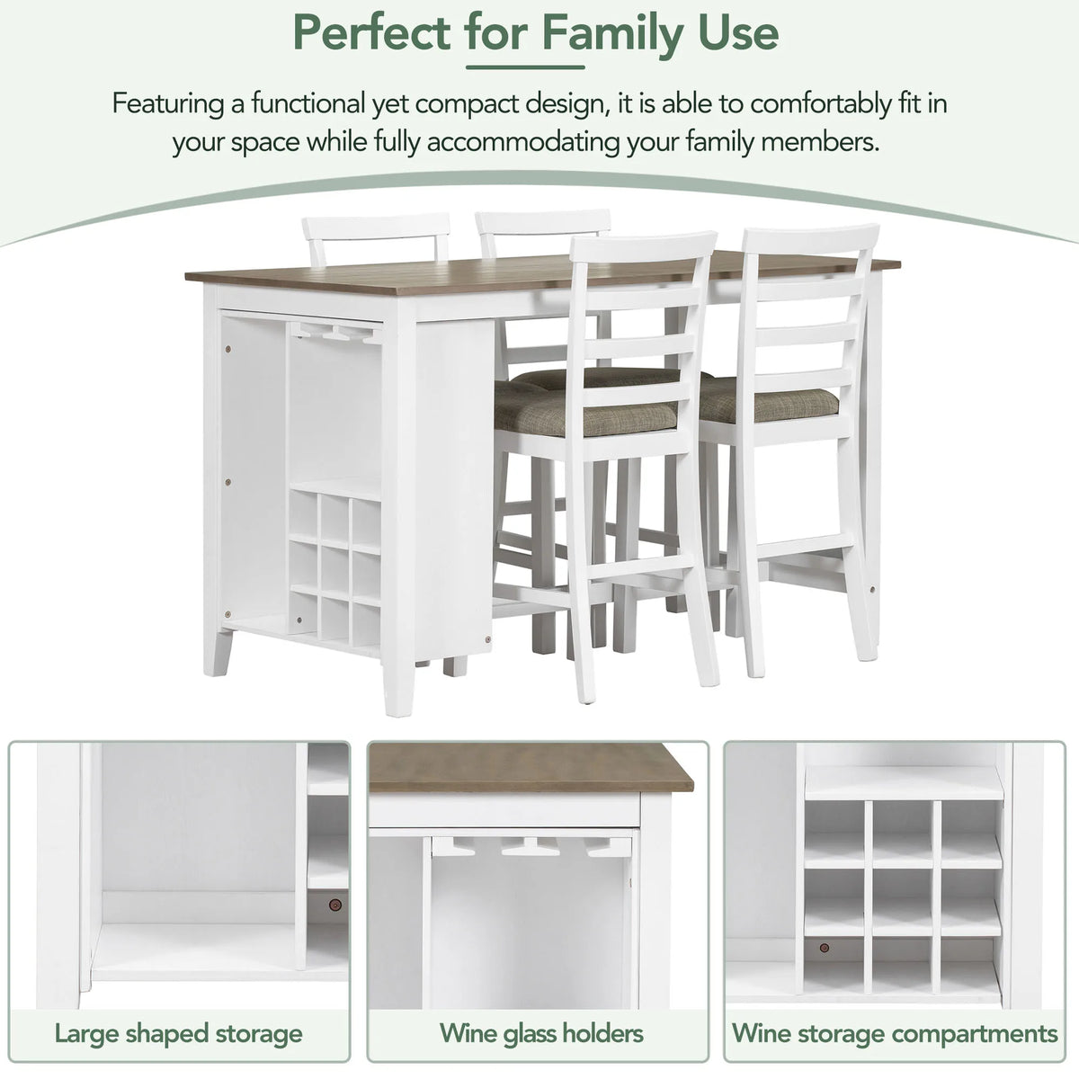 5-Piece Dining Table Set