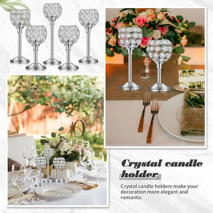 36 Pcs Crystal Candle Holders