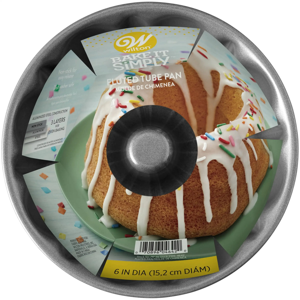 Non-Stick Fluted Tube Pan, 6-Inch