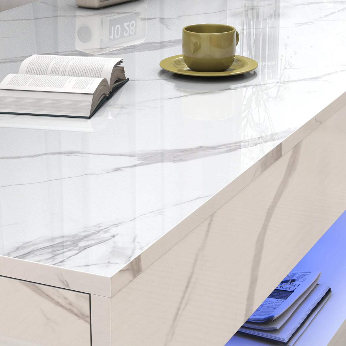 Modern Stylish Coffee Table with LED lights
