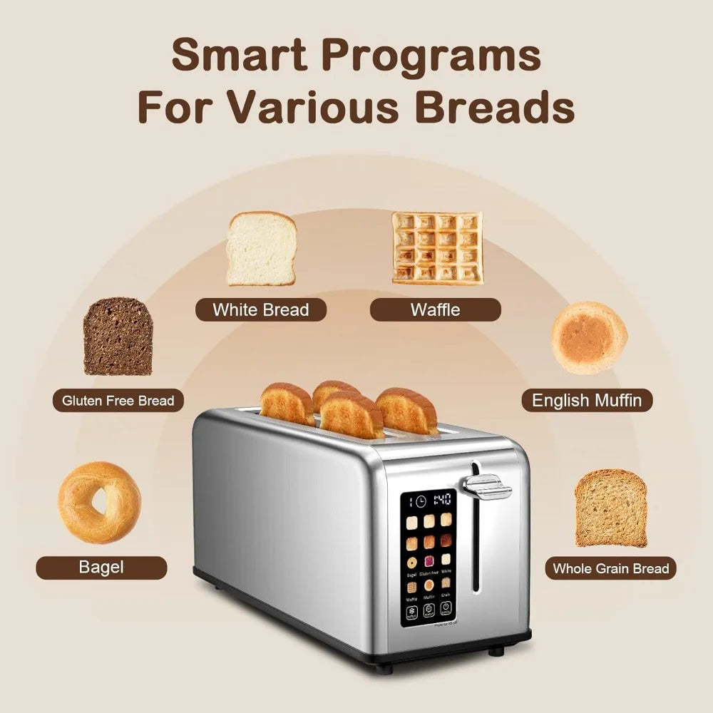 Stainless Steel Touch Screen Smart Bread Toaster