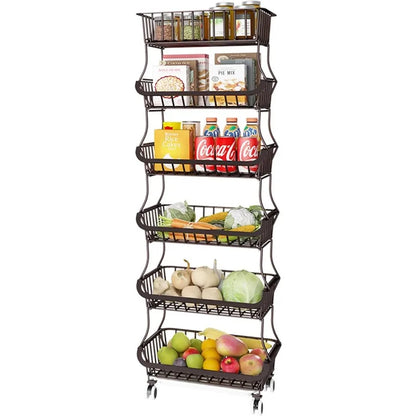 6 Tier Fruit Vegetable Basket for Kitchen