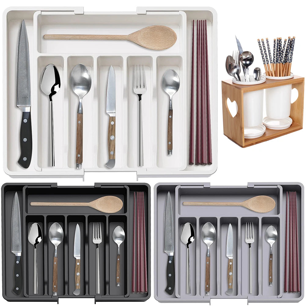 Adjustable Silverware Drawer Organizer