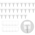 25 Clear Small Wall Hooks