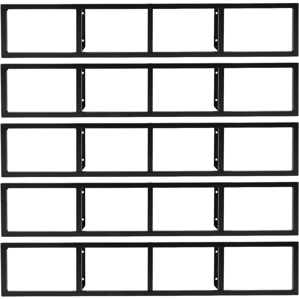 5 Piece Wall Mount Media Storage Rack