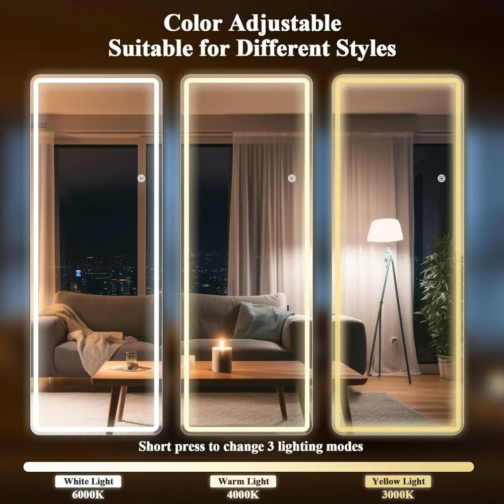 LED full-length mirror