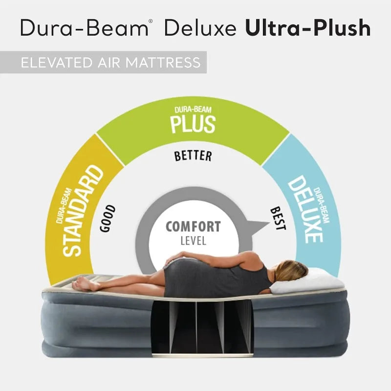 Deluxe Ultra Plush Air Mattress with Headboard