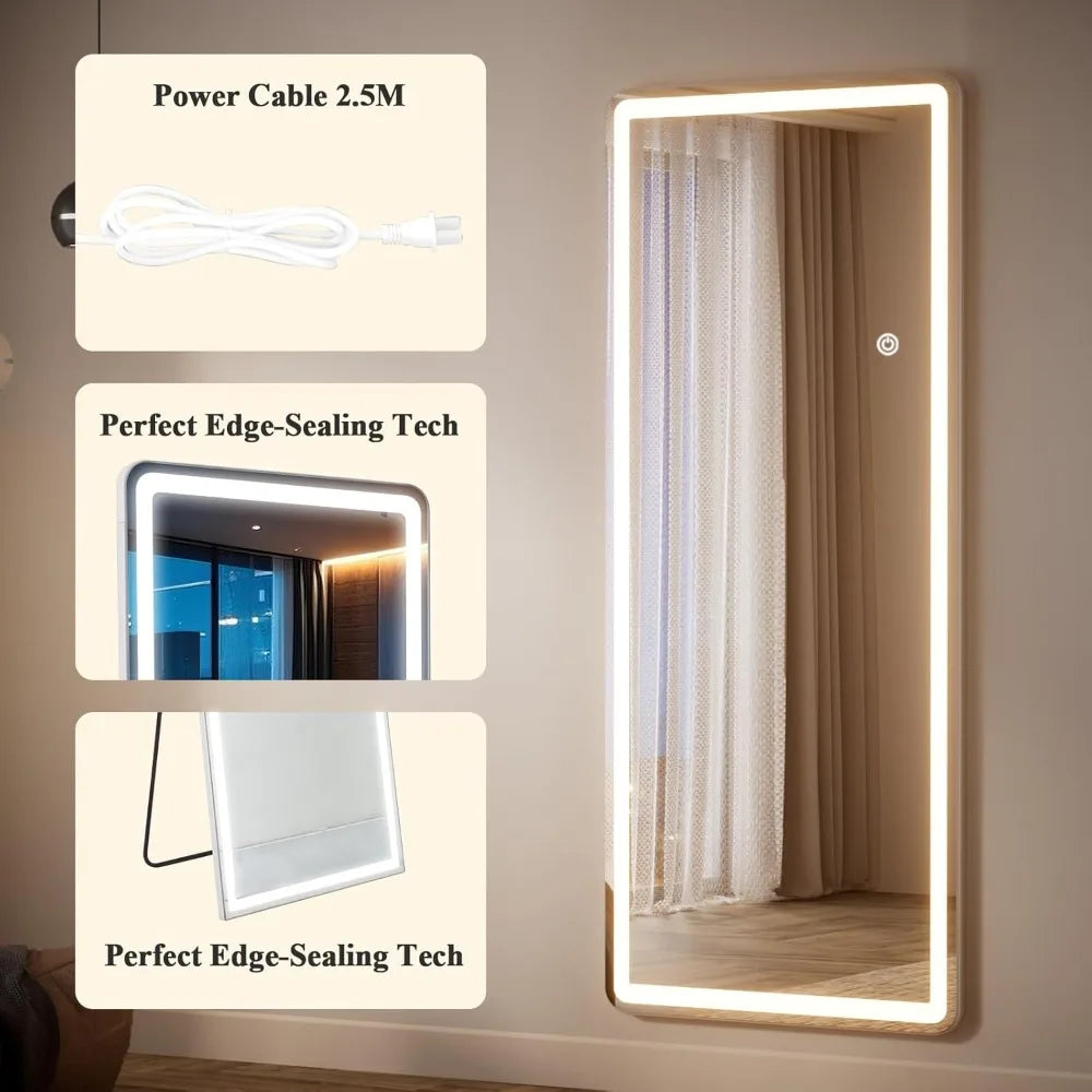LED full-length mirror