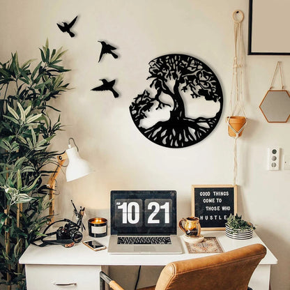 Tree Of Life And Birds Wall Decor