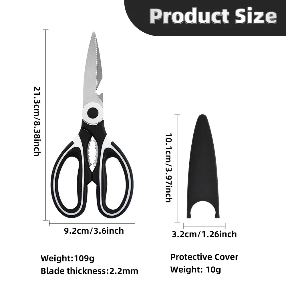 Multi-functional Kitchen Stainless Steel Scissors