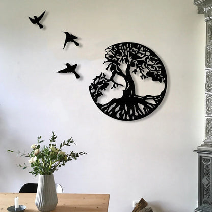 Tree Of Life And Birds Wall Decor