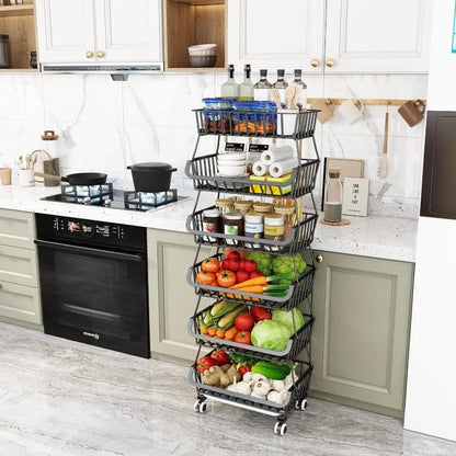 6 Tier Fruit Vegetable Basket for Kitchen