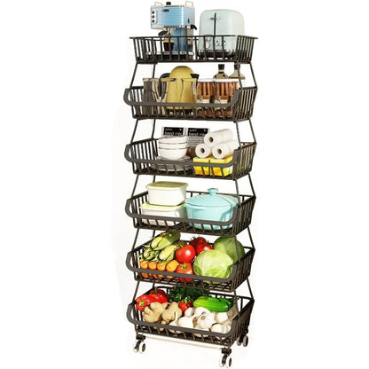 6 Tier Fruit Vegetable Basket for Kitchen