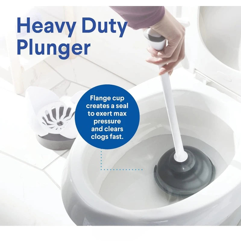 Toilet Plunger with Hideaway Storage Caddy