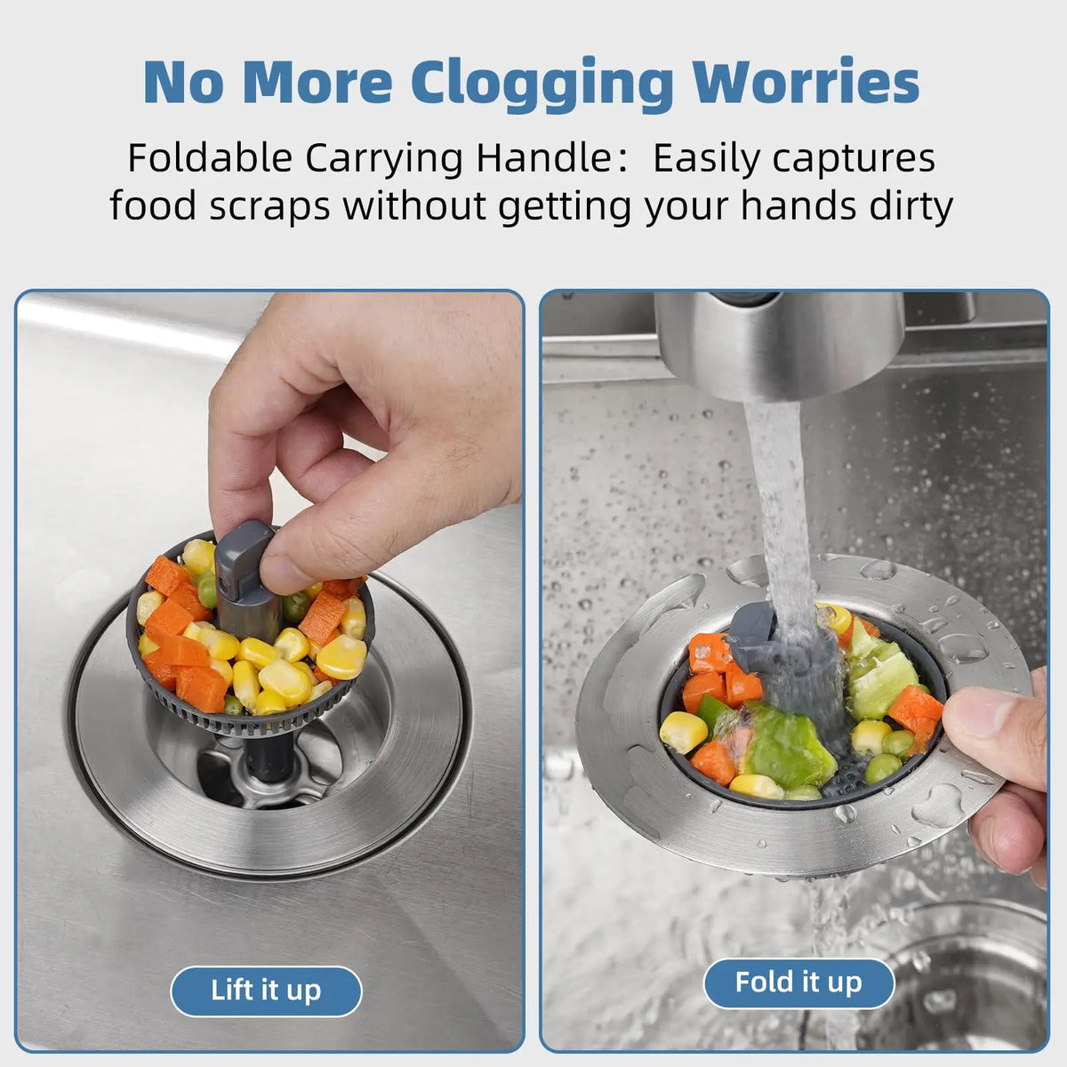 Universal Kitchen Sink Stopper Strainer Combo