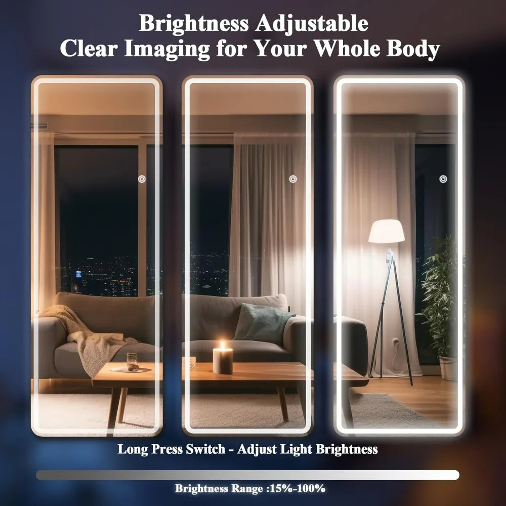 LED full-length mirror