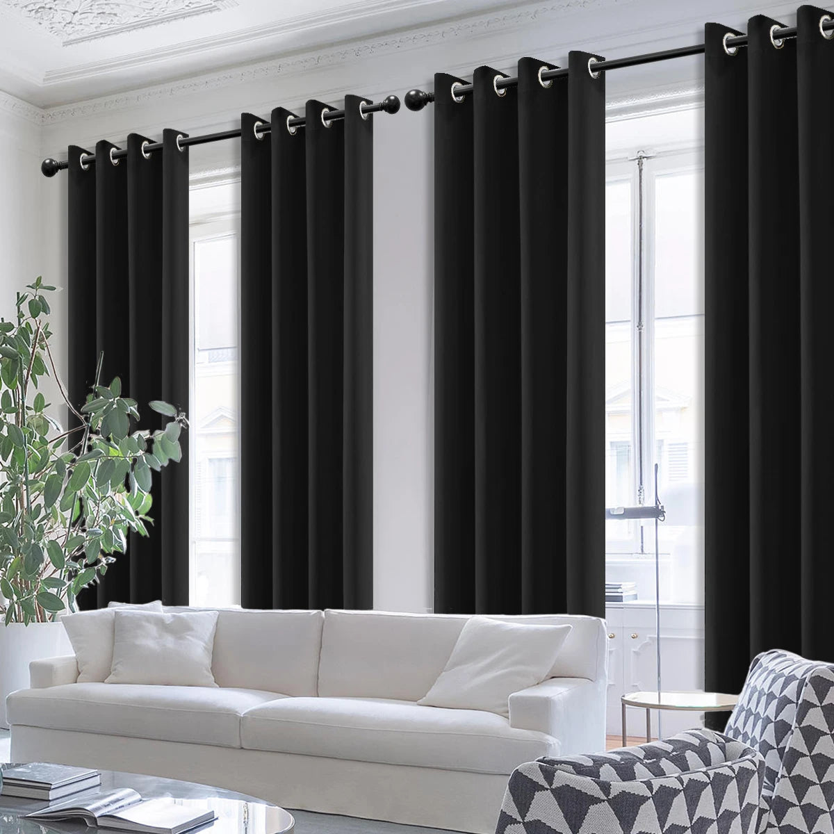 4 Piece Blackout Curtains