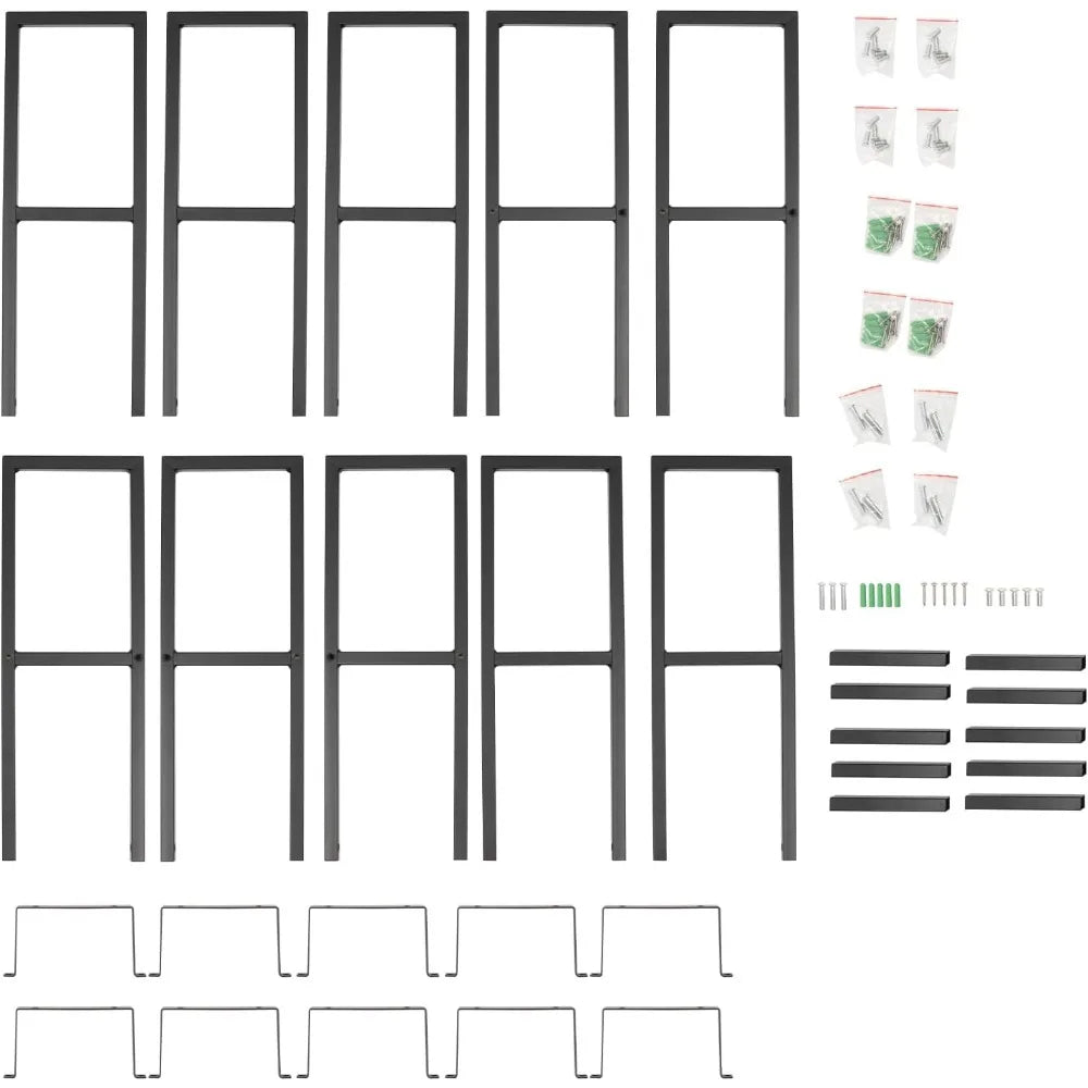 5 Piece Wall Mount Media Storage Rack