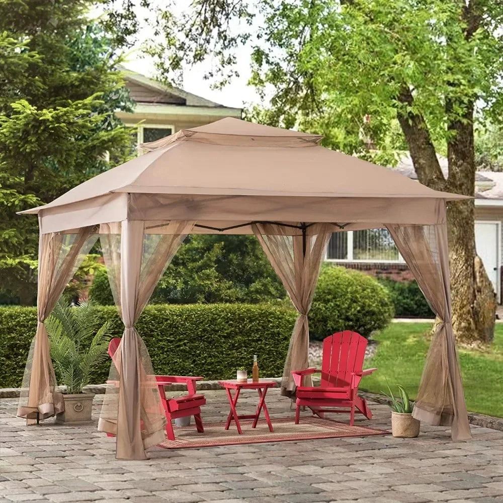 Portable Steel Frame 2-Tier Top Canopy/Tent