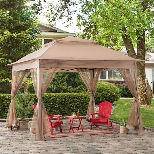 Portable Steel Frame 2-Tier Top Canopy/Tent