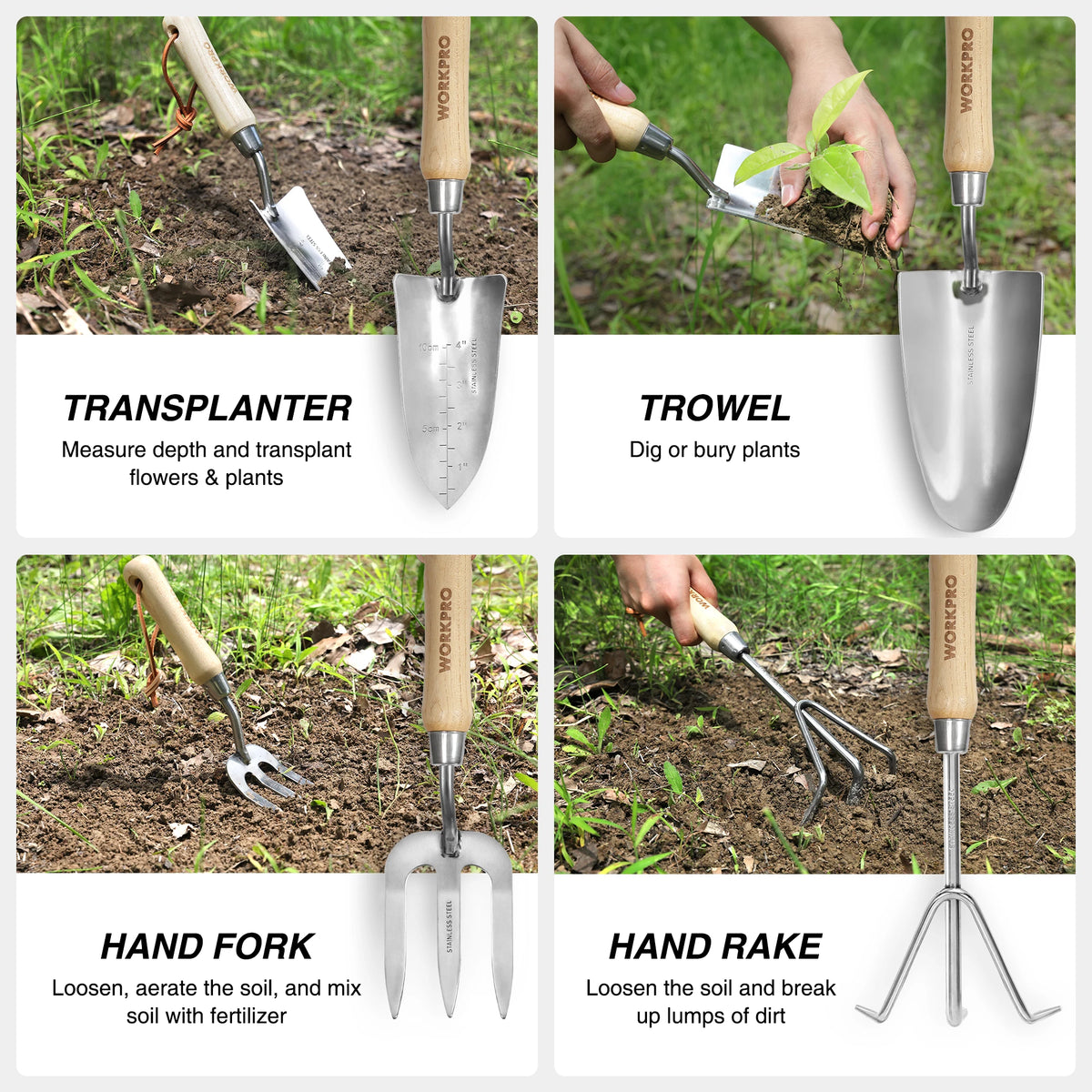 8-Piece Pink Garden Tool Set