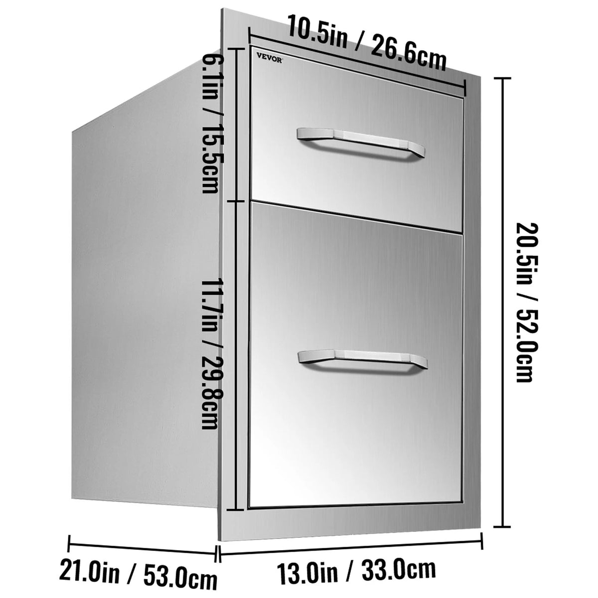 Stainless Steel Kitchen Multiple Access Drawer