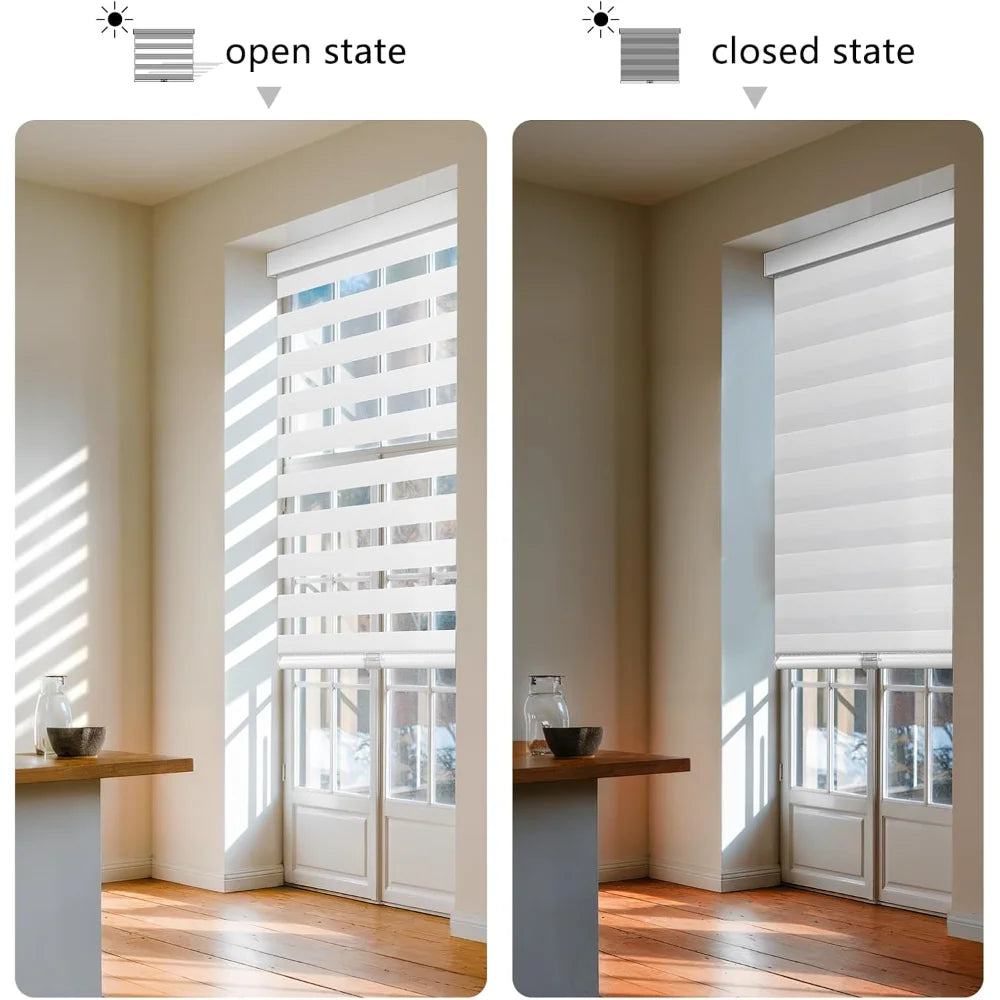 Cordless Zebra Blinds for Windows