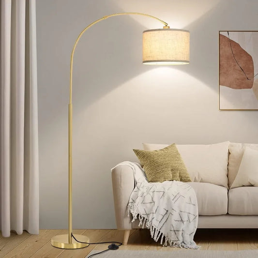 Gold Arc Floor Lamp for Living Room