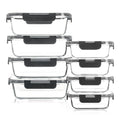 8-Piece Glass Food Storage Containers Set