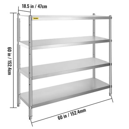 4-Tier 5-Tier Stainless Steel Storage Rack Shelf