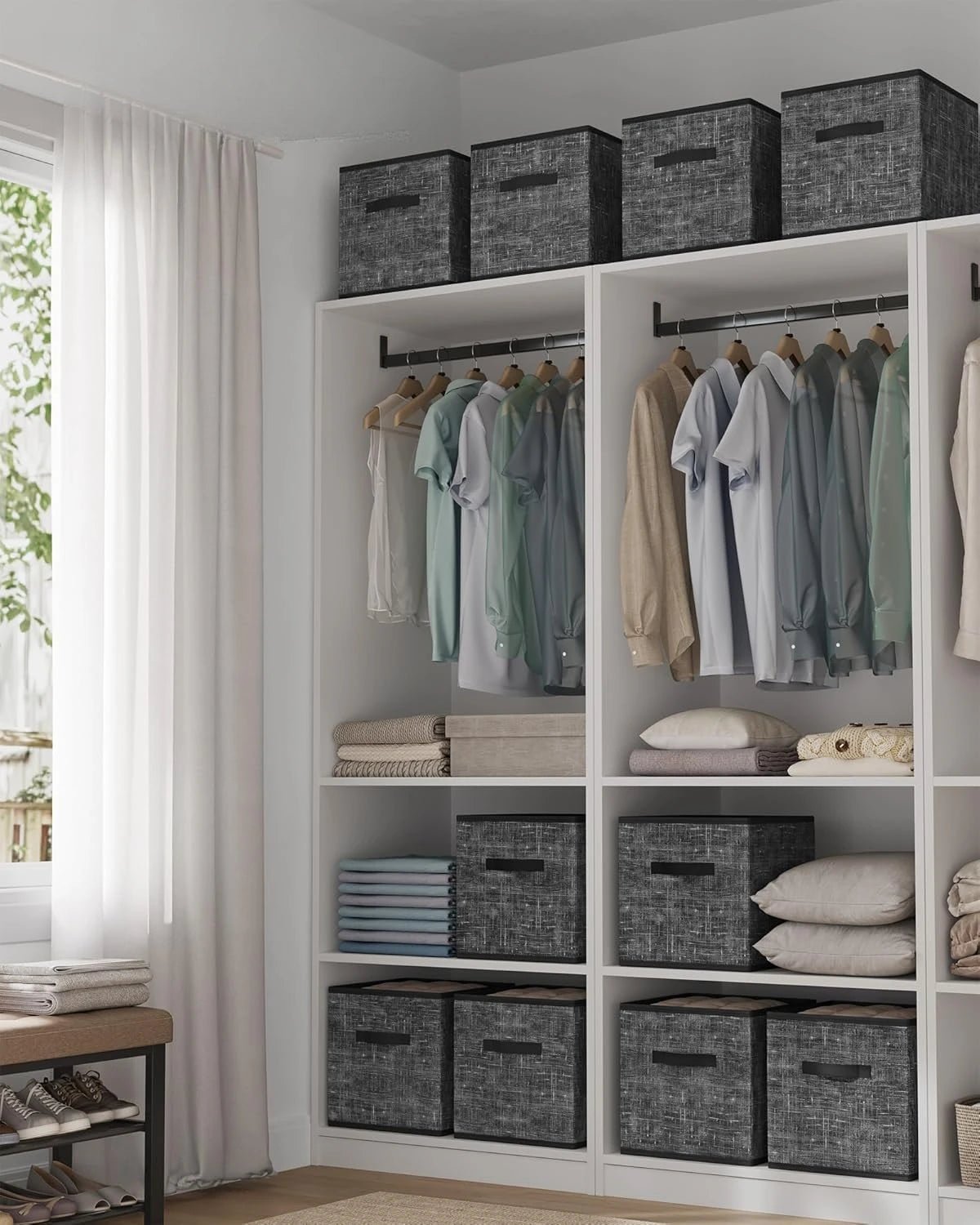 Non-Woven Fabric Bins with Double Handles