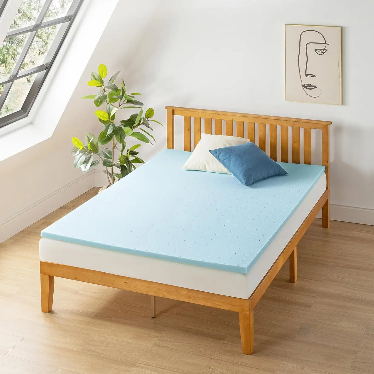 1.5 Inch Ventilated Memory Foam Mattress Topper